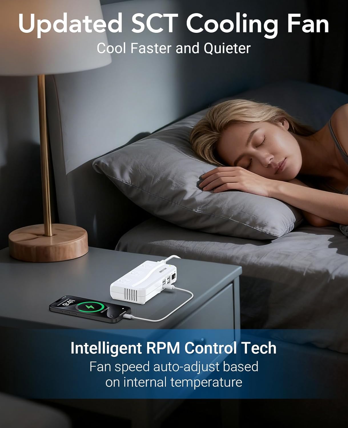 BESTEK Universal Travel Adapter 220V to 110V Voltage Converter with 0-2.4A 4 Port USB Charging and UK/AU/US/EU Worldwide Plug Adapter (White) - Image 6